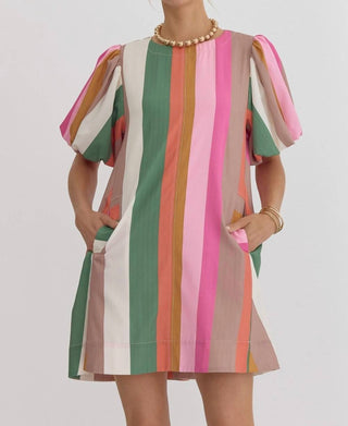 Entro - Fall Candy Stripe Dress