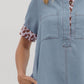 Entro - Leopard Accent Collared Mini Dress