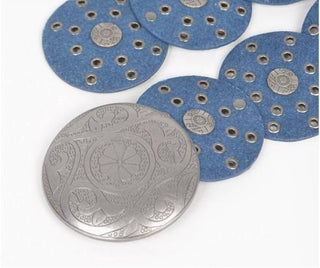 3Am By H&D Accessories - Women's Dark Denim Concho Belt