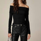 J.Crew - Refined Rib Off-the-shoulder Top