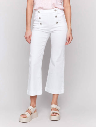 Charlie B - Cropped Pull-on Flare Jeans