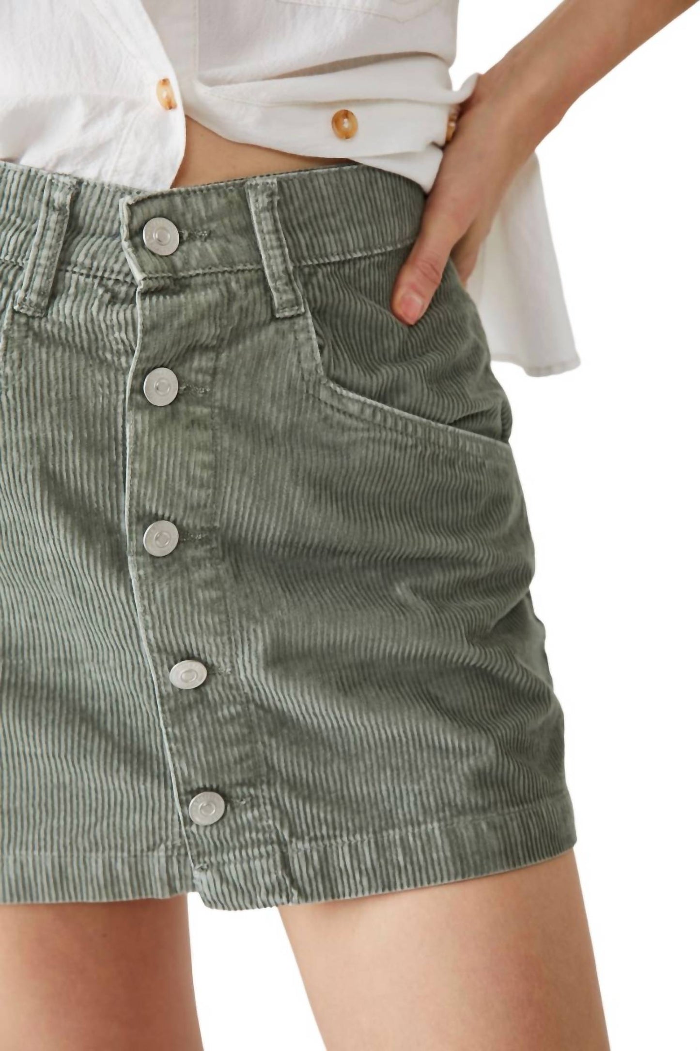 Free People - RAY CORD MINI SKIRT
