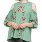 Umgee - Floral Embroidered Peasant Top