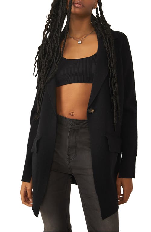 Free People Sarah Blazer Cardigan in Black