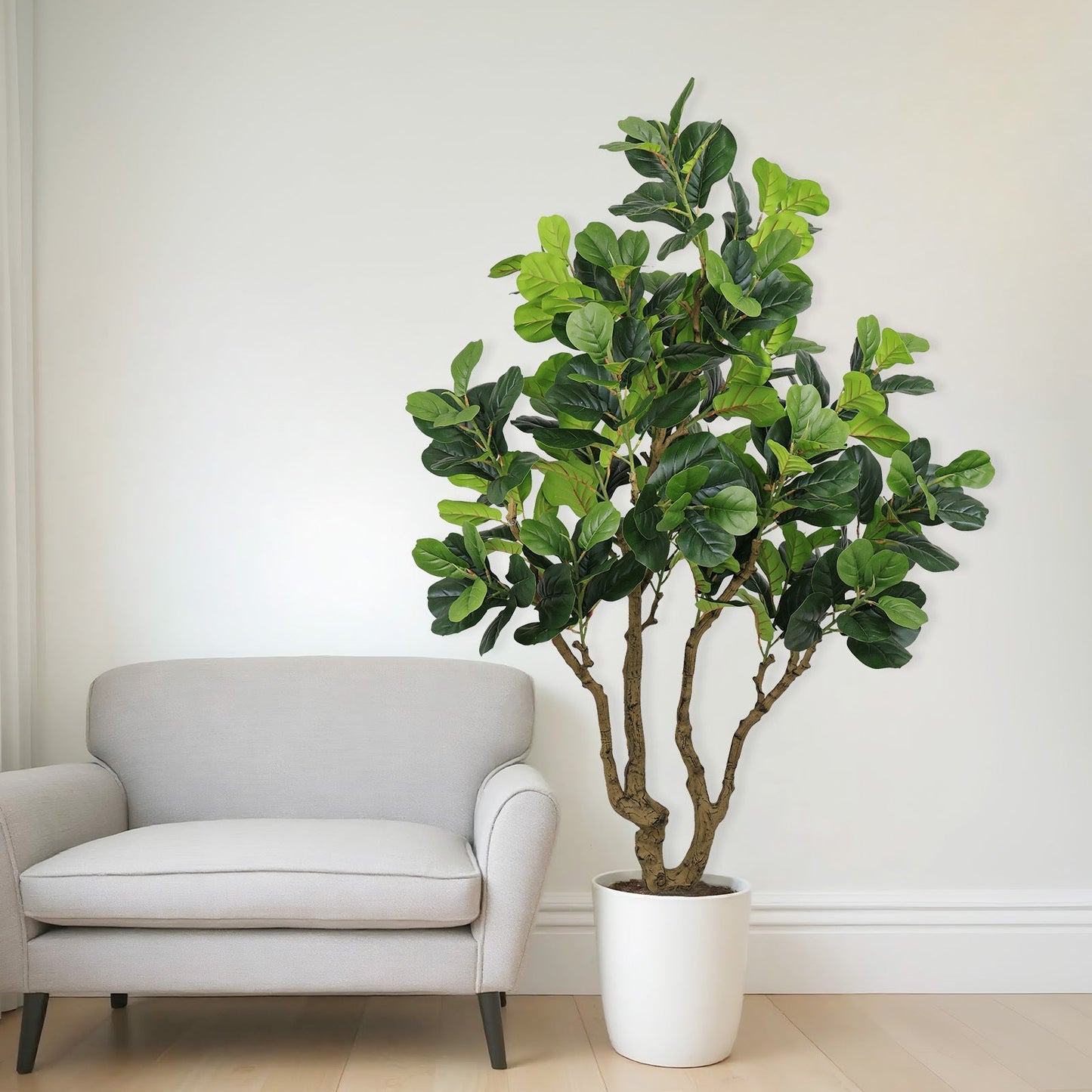 7FT Tall Artificial Banyan Tree Silk Plant – Large Faux Greenery