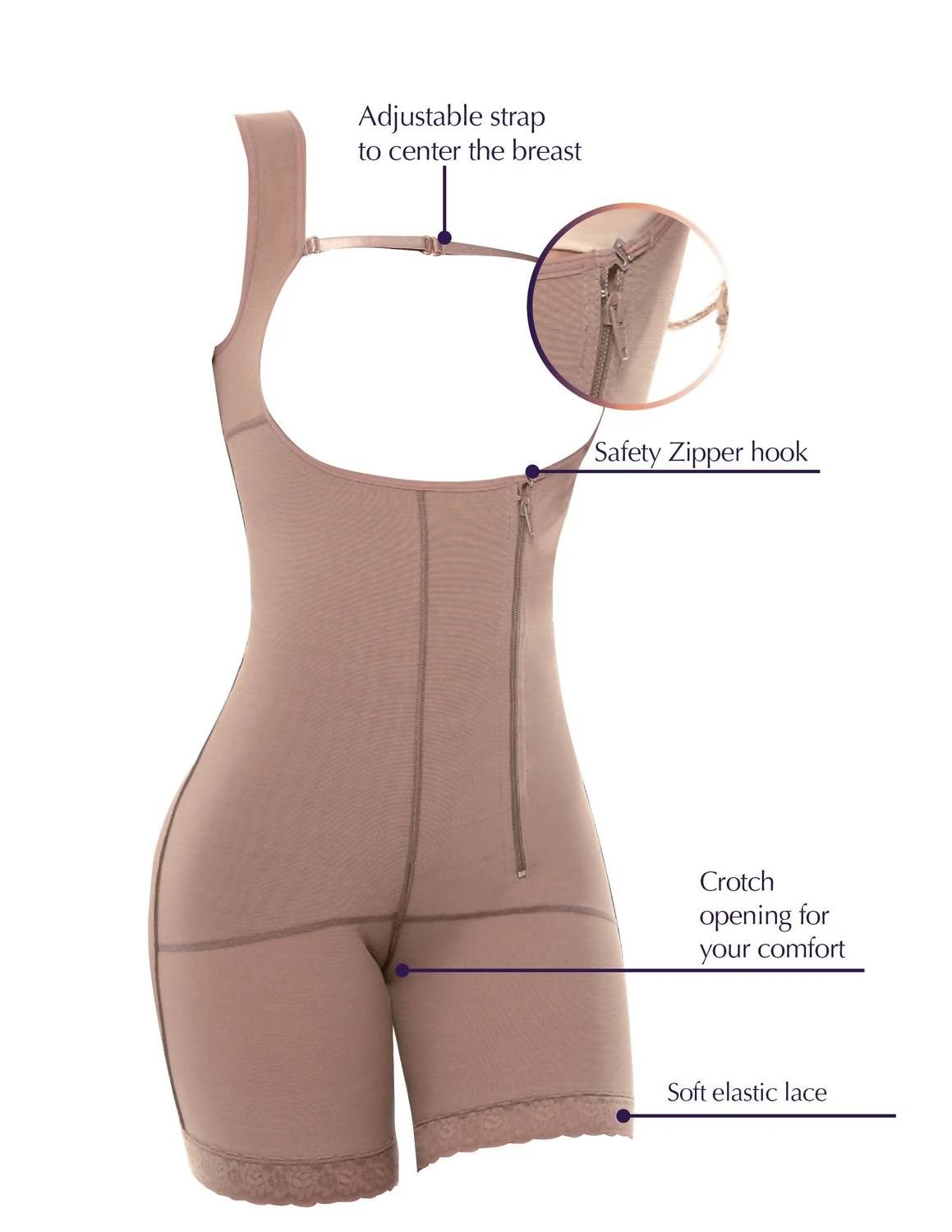 Siluets - Postsurgical Slimming Braless Body Shaper