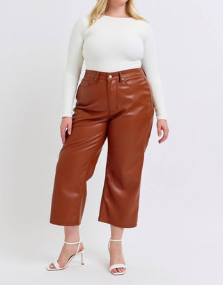Judy Blue - High Waist Tummy Control Faux Leather Jeans