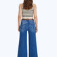 Bayeas - Women's Utility Patch Pocket Wide Leg Jean