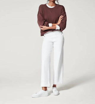 Spanx - Twill Cropped Wide Leg Pant