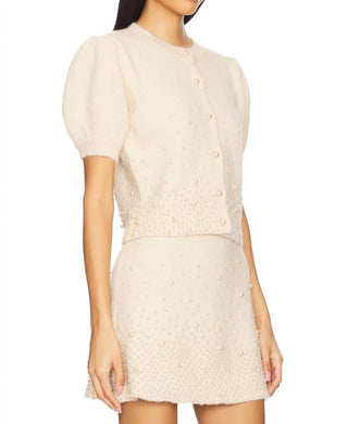 Astr - Joly Pearl Embellished Cardigan