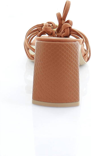 Dolce Vita - Women's Kash Cedar Nubuck Tie Up Block Heeled Sandals