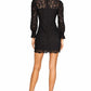 Generation Love - Lace Sheer Yoke Puff Sleeve Mini Dress
