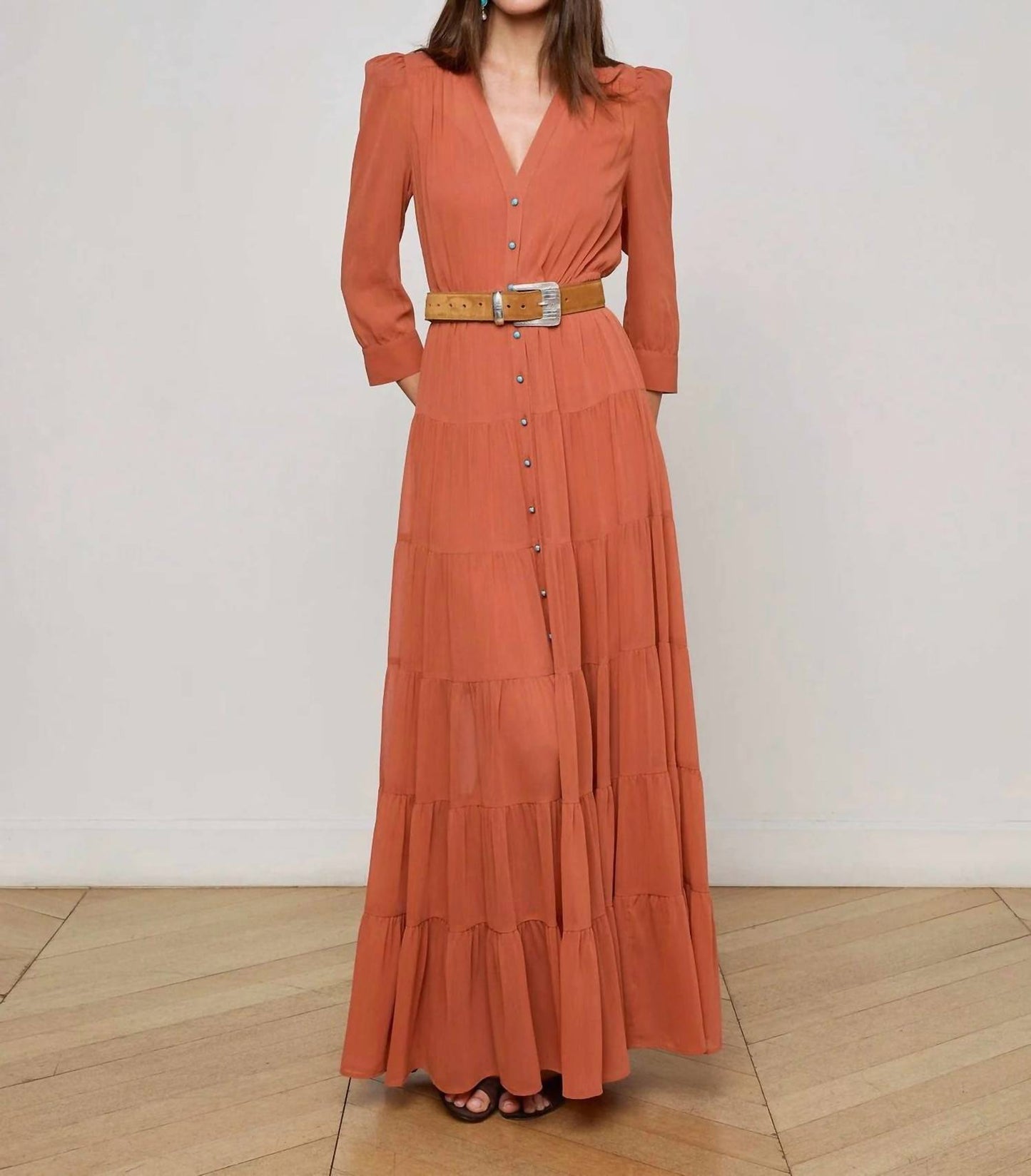 L'Agence - Seraphina Tiered Maxi Dress