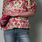 Emily Mccarthy - Floral Garden Cheetah Poppy Top