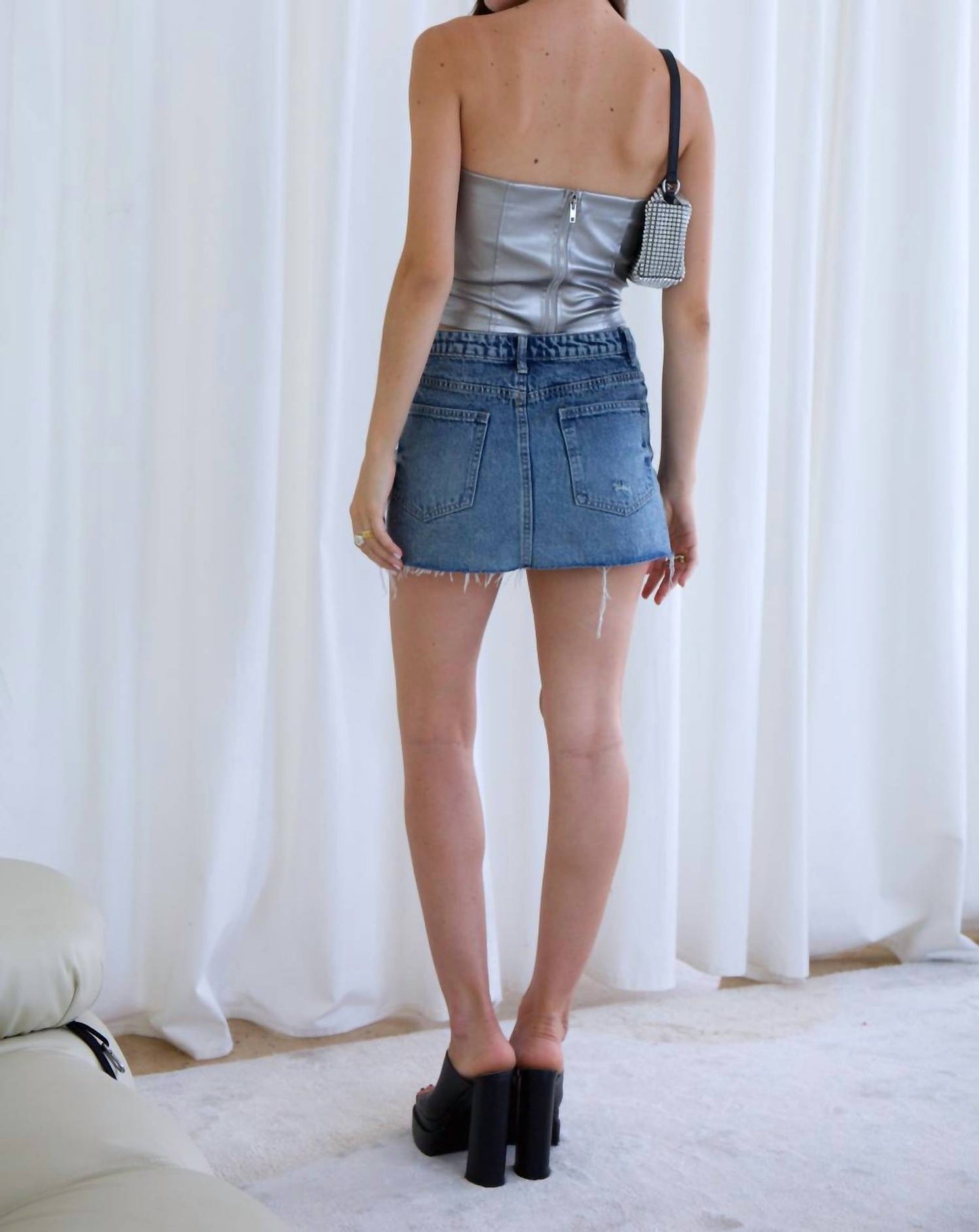 Bailey Rose - Kylie Metallic Corsette Tube Top