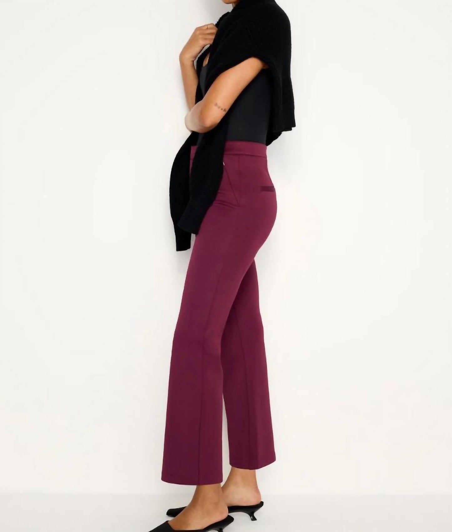 Good American - Scuba Cropped Straight Trousers