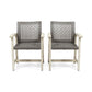 Outdoor Dining Chair Acacia Wood Frame (Set of 2)