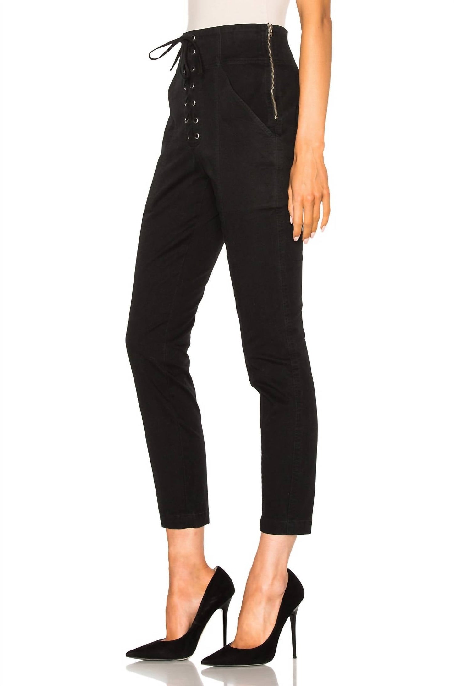 A.L.C. - High Waisted Lace Up Ankle Pant