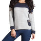 French Kyss - Boucle Color Block Crew Sweater