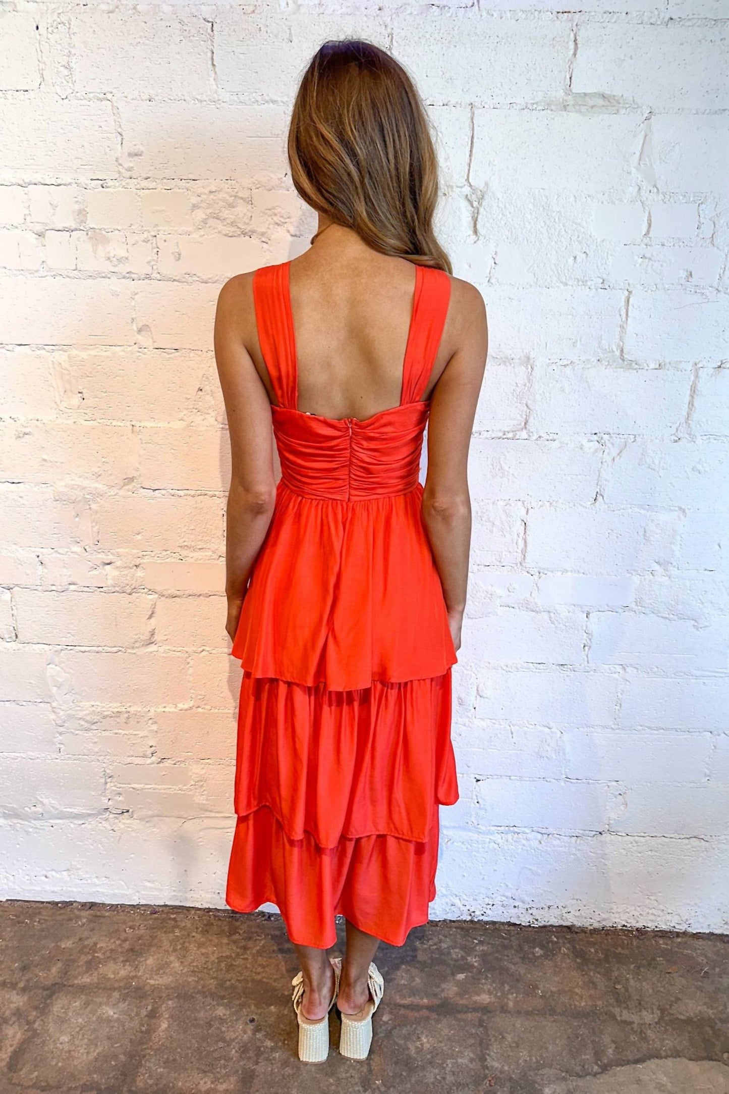 Day + Moon - Tangerine Dream Midi Dress