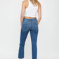 Mica Denim - Mid Rise Boot Cut Crop Jeans