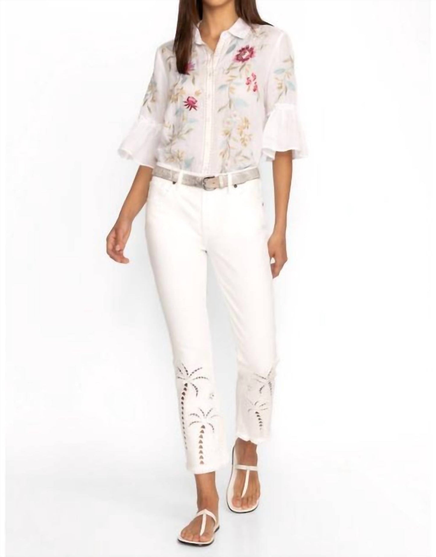 Johnny Was - THE CROPPED BABY BOOT JEAN PARADISE PALMAS