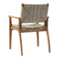 Durable Outdoor Dining Chair Set with Acacia Wood Frame and Wicker Seat