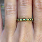 Hidalgo - Green Enamel X Ring - Size 6.5