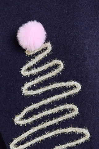 Le Lis - Round Neck Tree Applique Sweater