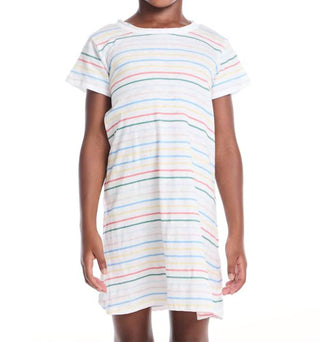 Chaser - Women's Happy Stripe T-shirt Dress