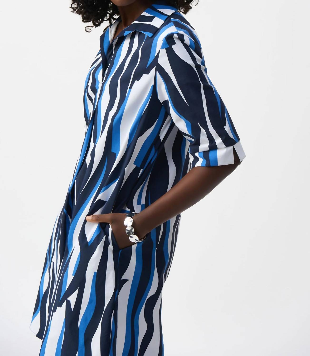 Joseph Ribkoff - Abstract Poplin Trapeze Dress