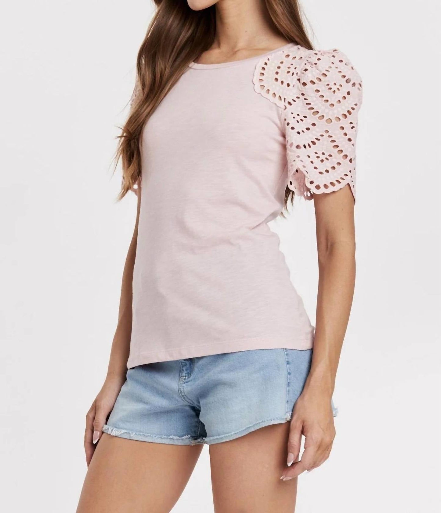 Another Love - Shea Eyelet Sleeve Top
