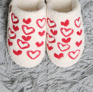 Wona Trading - Women's Candy Heart Embroidered Slippers