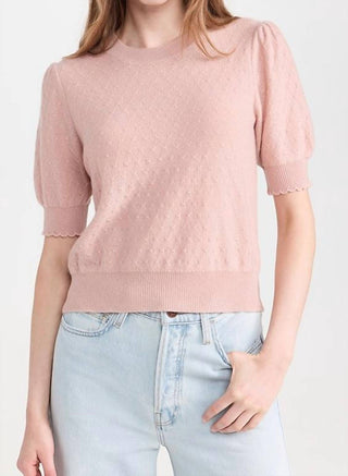 Frame - Pointelle Puff Sleeve Sweater