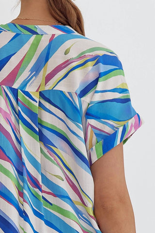 Entro - Tiger V-Neck Top