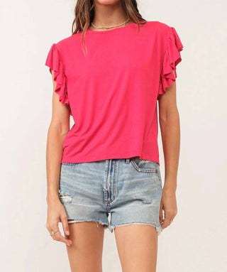Another Love - Sonny Hibiscus Flutter Sleeve Top