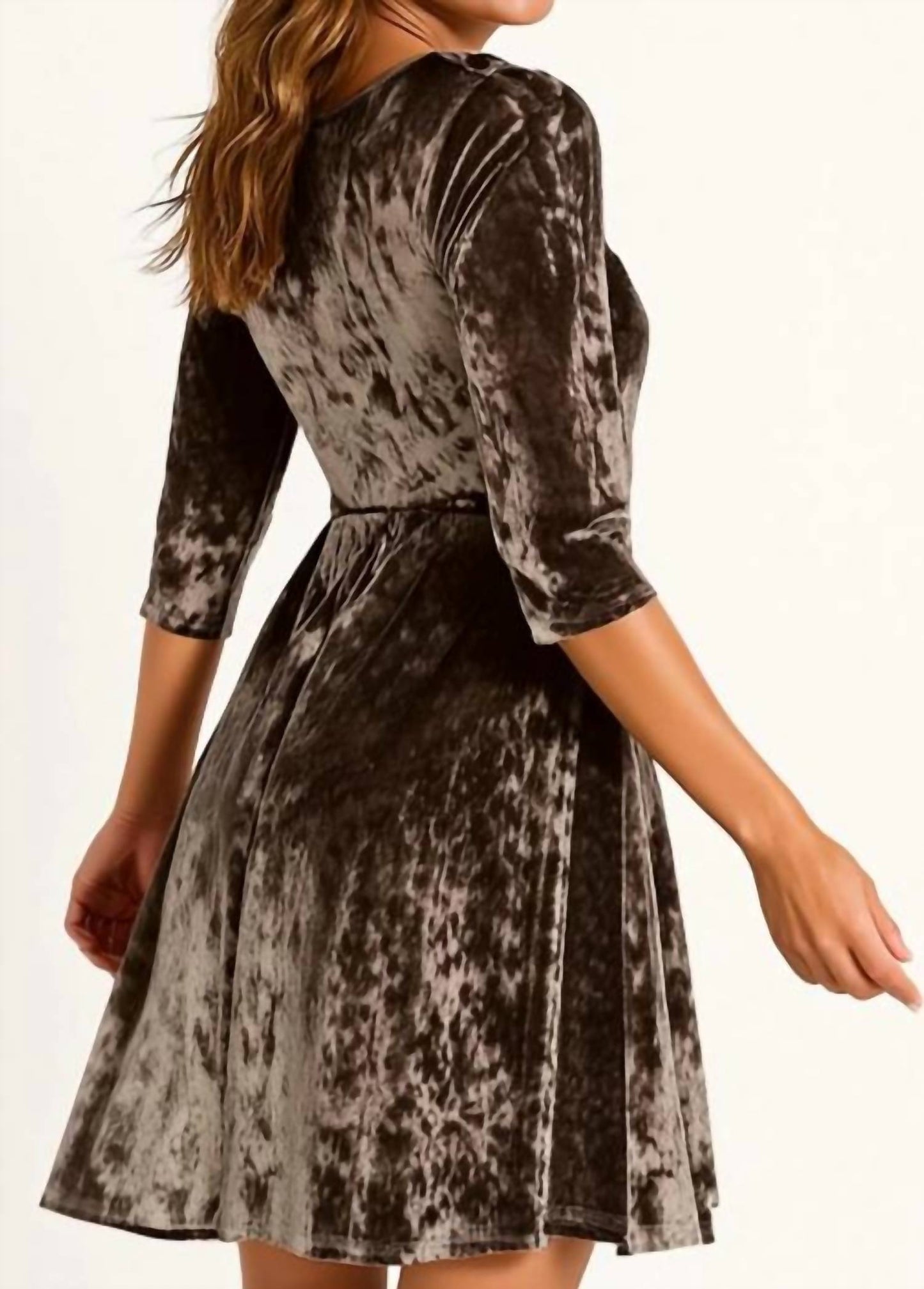 Tough Luv - Studded Velvet Skater Dress