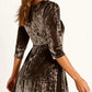 Tough Luv - Studded Velvet Skater Dress
