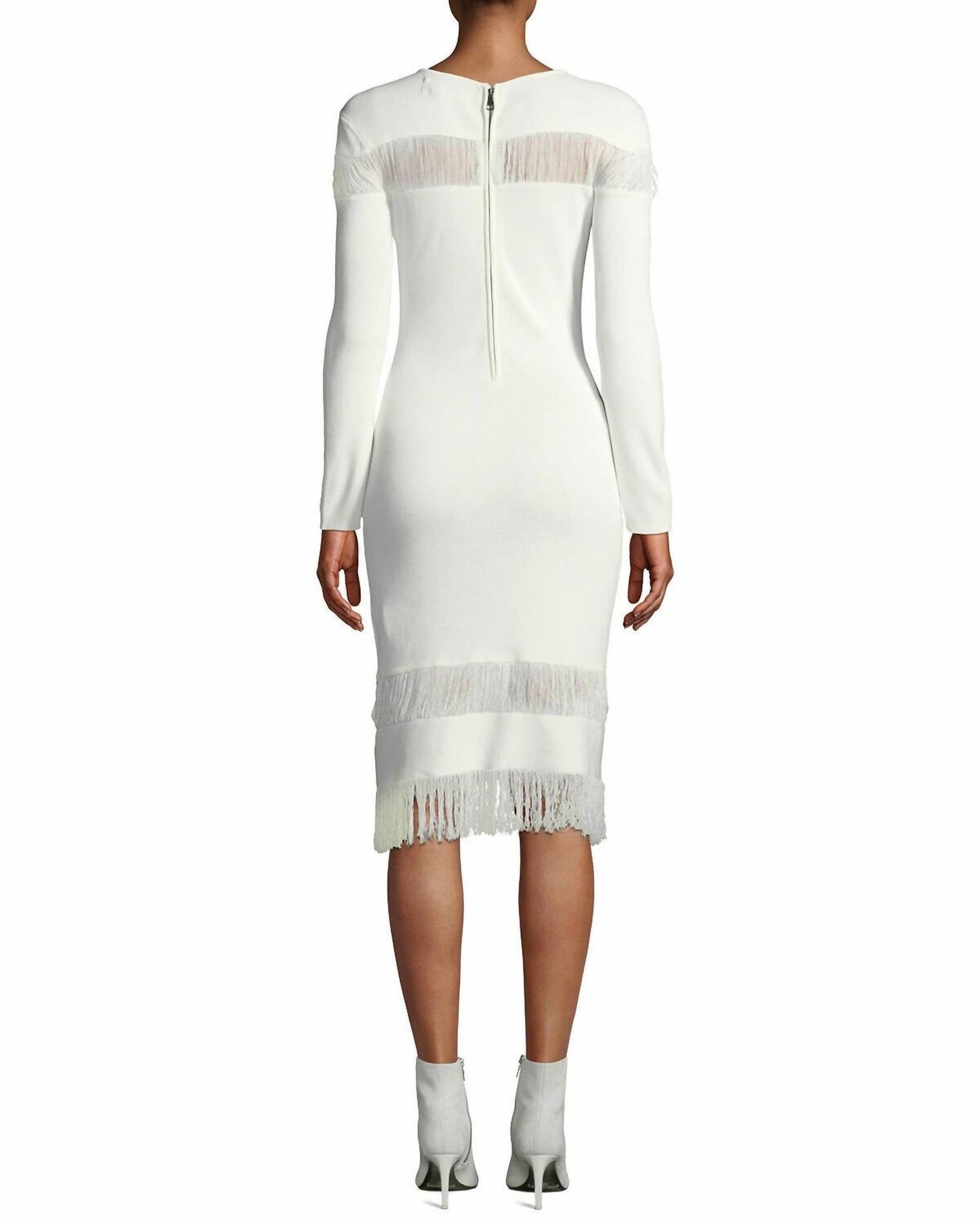 Sachin & Babi - Seraphina Fringe Knit Long Sleeve Dress