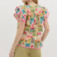Entro - Floral Design Scalloped Top