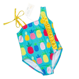 Pete + Lucy - Girls Pineapple In The Sun One Piece Swimsuit