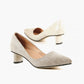 All Black - WOMEN OVAL KITTEN PUMP