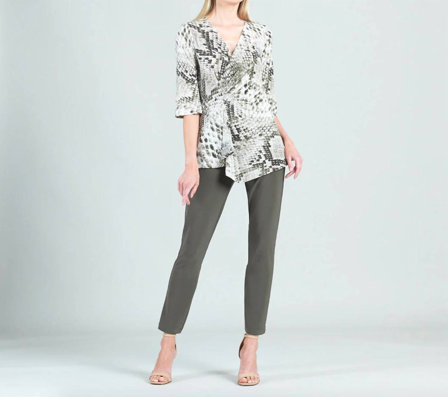 Clara Sun Woo - Side Gathered Drape Hem Tunic