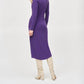 Joseph Ribkoff - Ruched Long Sleeve Wrap Midi Sheath Dress