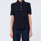Tara Jarmon - Short-sleeved Polo With Jewel Buttons