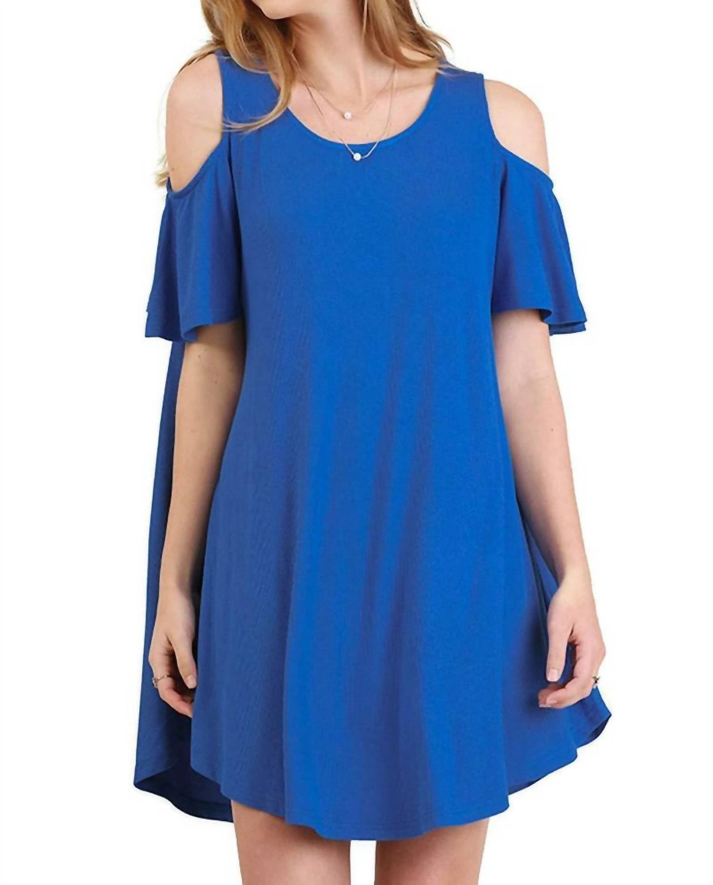 Umgee - Cold Shoulder Butterfly Sleeve Dress