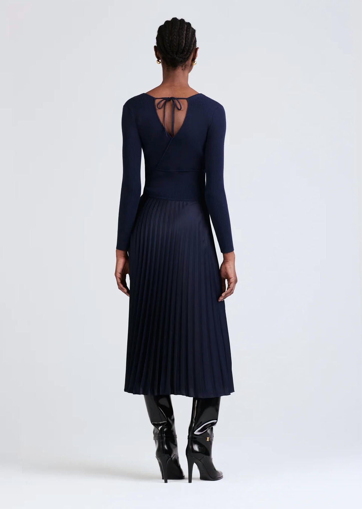 Derek Lam 10 Crosby - Anika Wrap Pleated Sweater Dress
