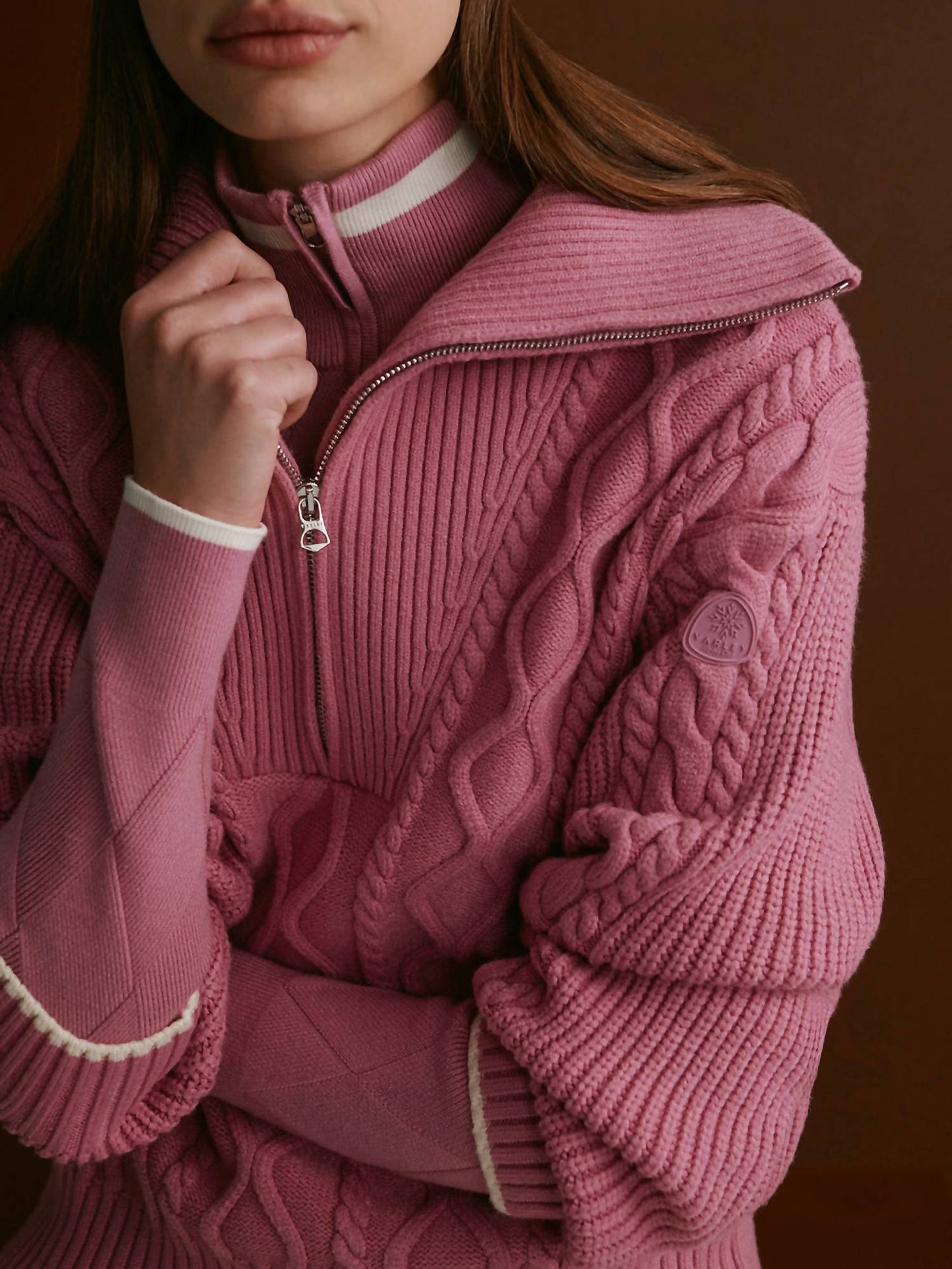 Varley - Didi Relaxed Cable Half-zip Knit Sweatshirt