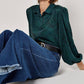 Apricot - Animal Print Self Stripe Satin Shirt