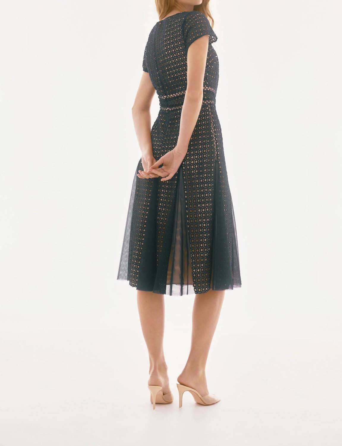 Joseph Ribkoff - Guipure Lace Midi Fit And Flare Dress